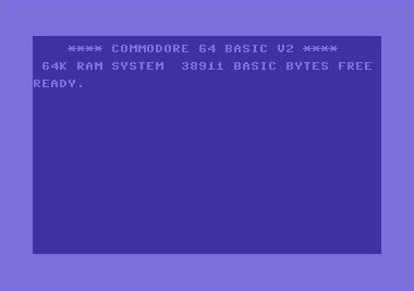 Commodore C64 start screen