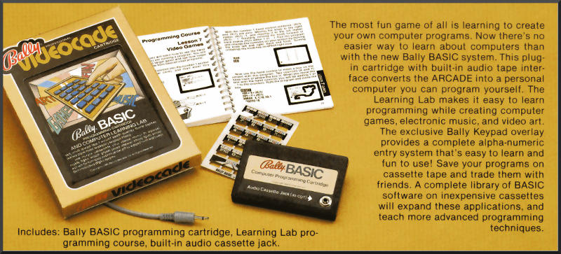 Bally Basic packaging, manual and audio jack