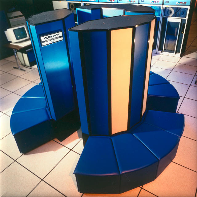 Cray Supercomputer in super computer blue