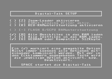 Digital Talk 101 setup and configuraion screenshot