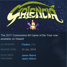 STEAM game page for Galencia