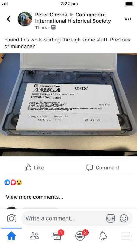 Recently discovered Commodore Amiga Unix Installation Tapes