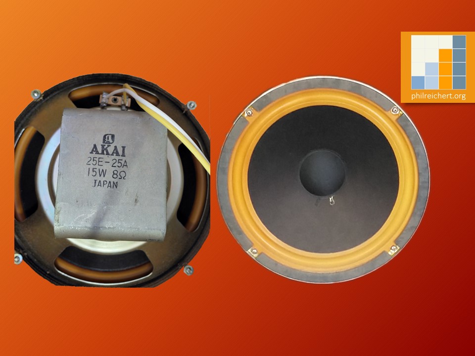 AKAI 25E-25A 8&Omega; bass woofer