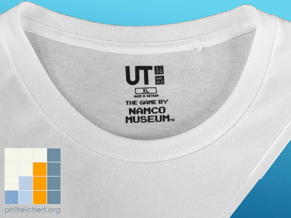 UniQlo T-Shirt imprint showing Namco Museum