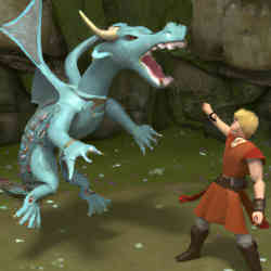 dirk stealing the trading card from the Dragon