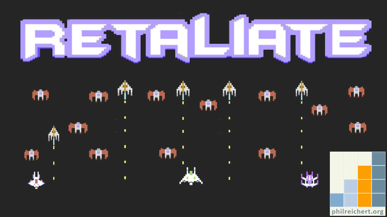 Commodore 64 Retaliate shoot-em-up game