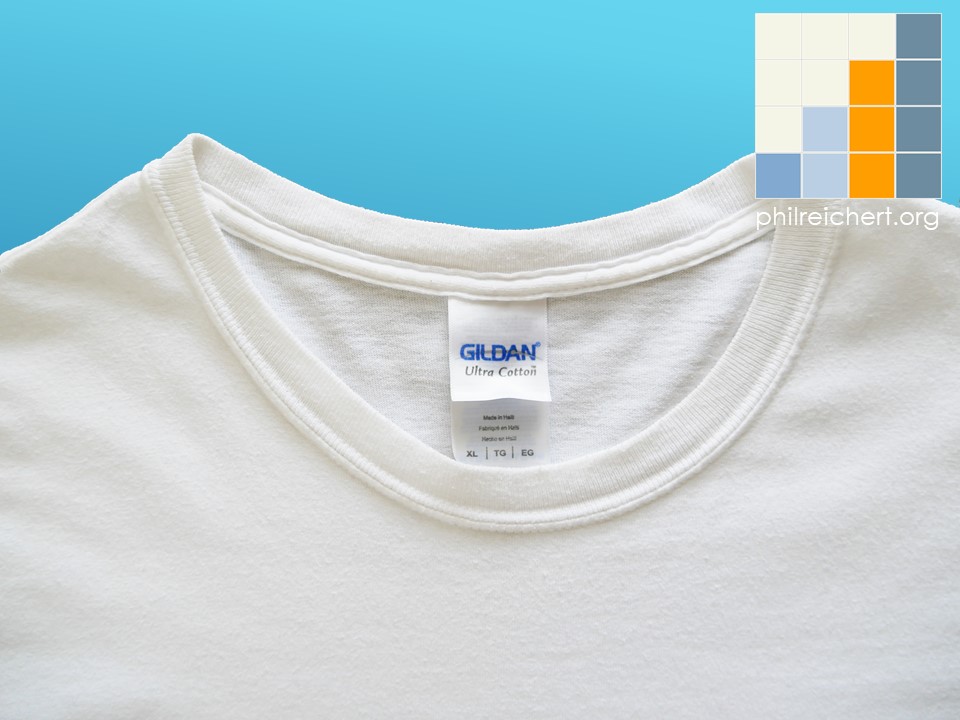 Commodore Amiga 500 logo t-shirt collar inset