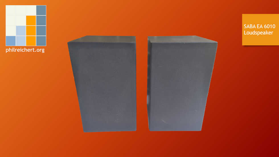 SABA EA 6010 loudspeaker - front view with dust covers on