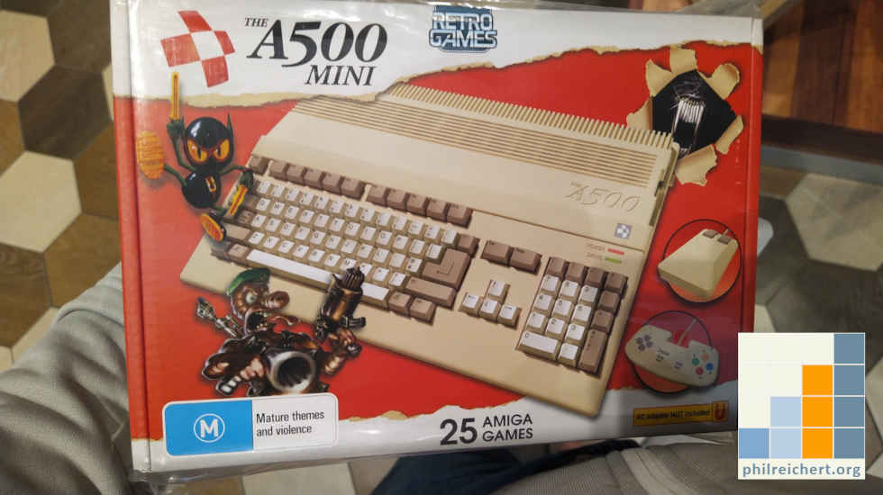 RetroGames A500 Mini retail packaging