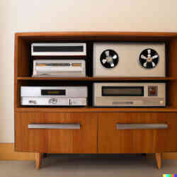 reel-to-reel media cabinet idea