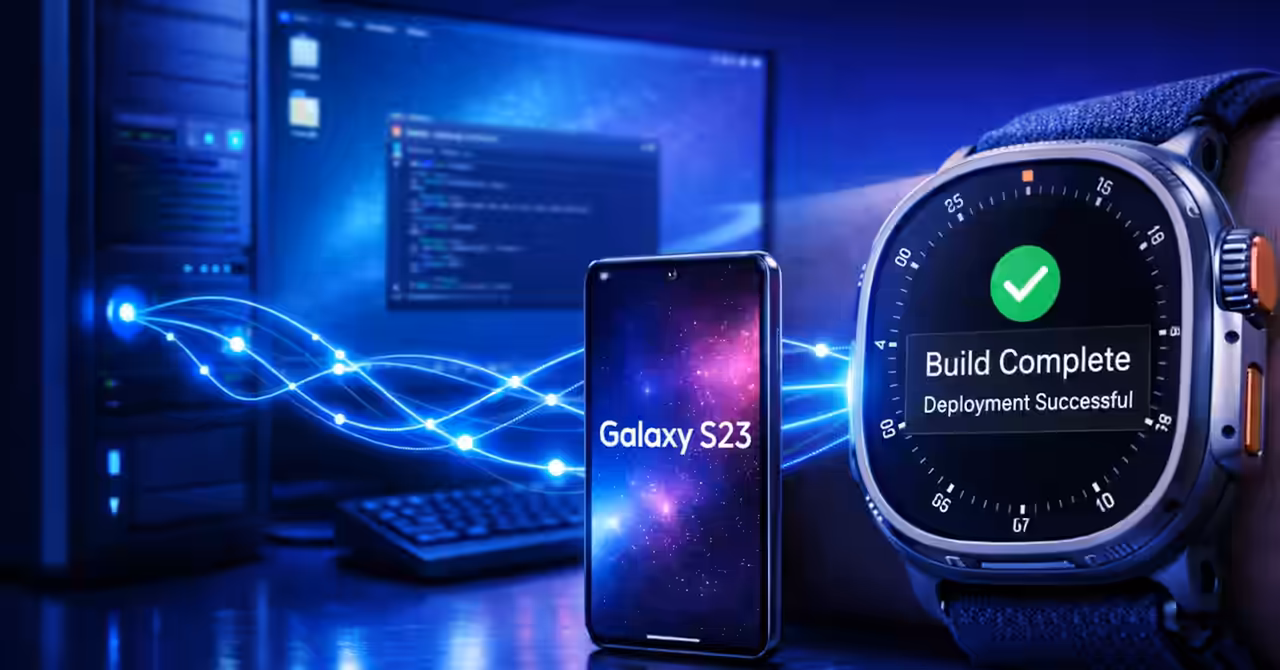 A smartwatch as a live status panel in a KDE workflow