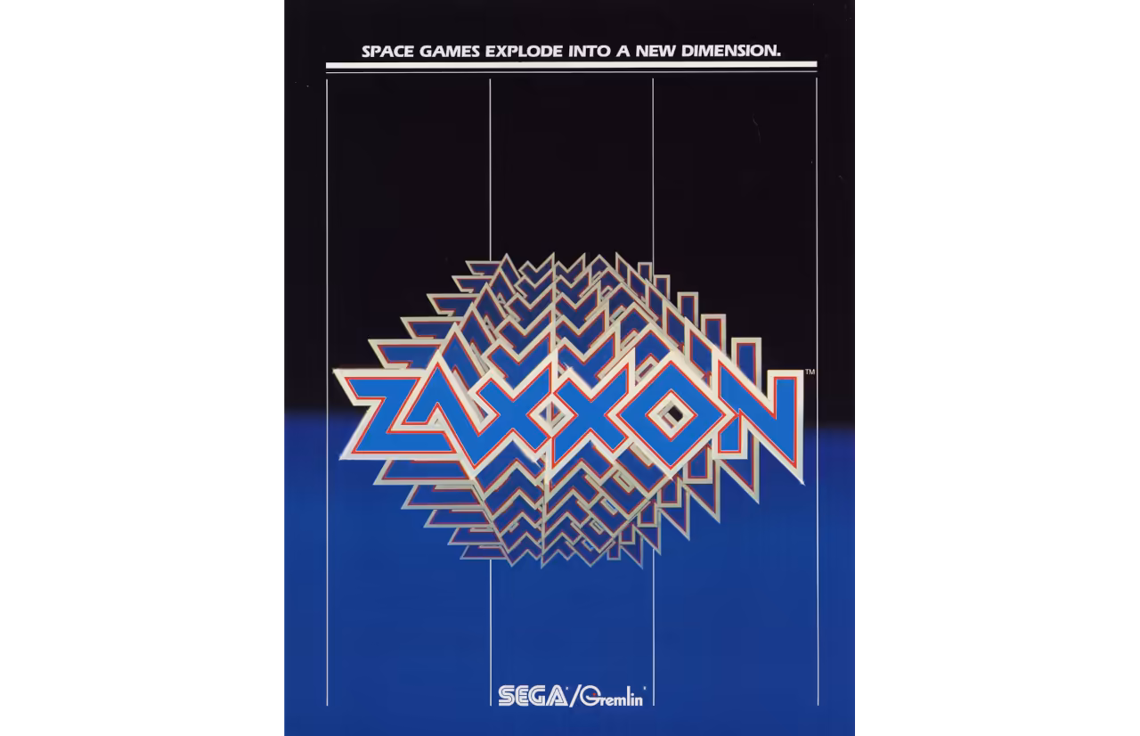 Zaxxon arcade sales flyer: front cover