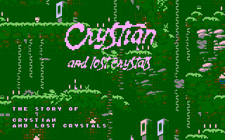 Screenshot from Crystian and the Lost Crystals for the Commodore 64.