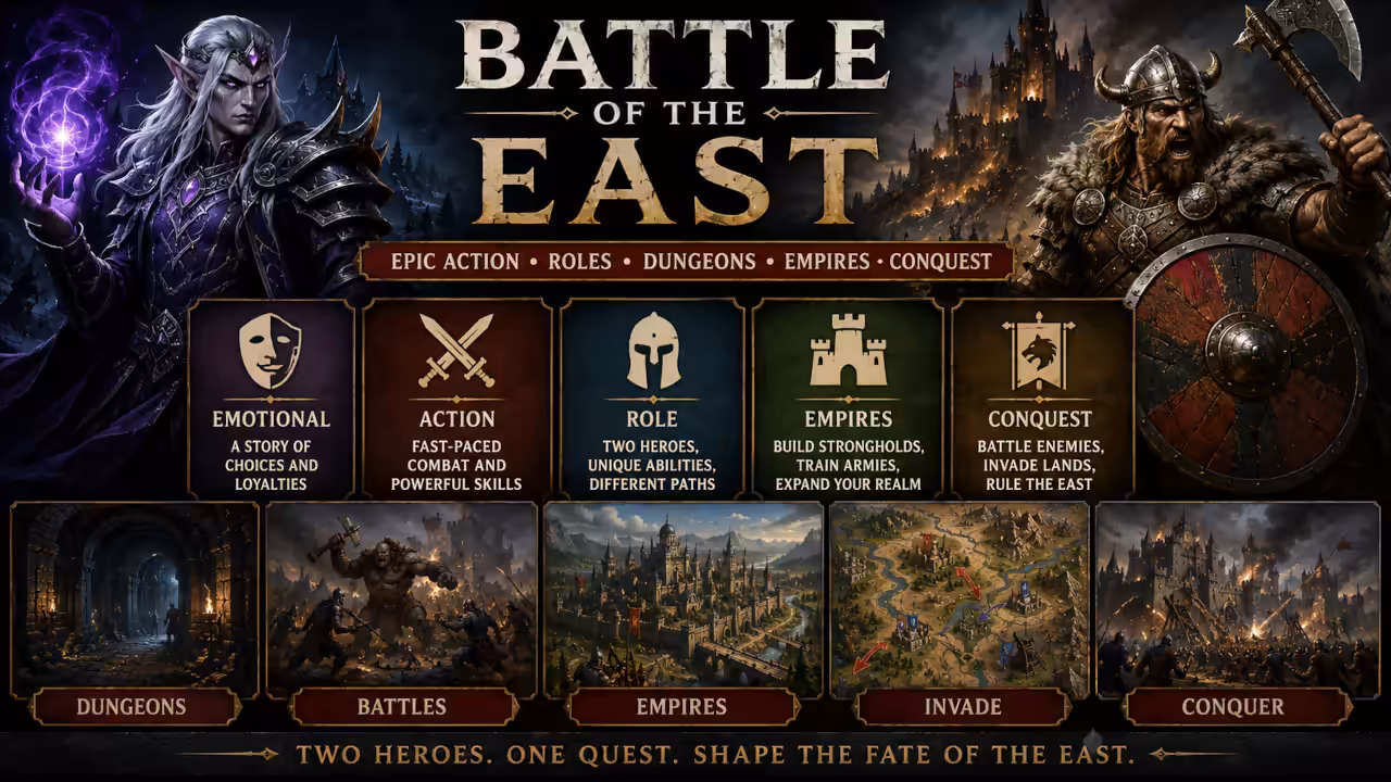 Gaming art for a concept fantasy game called Battle of the East
