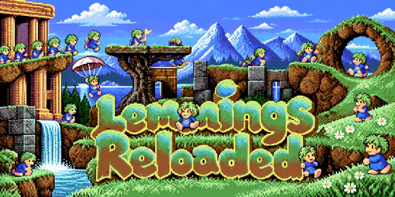 widescreen reimagining of the Lemmings Reloaded title page