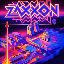 Sega Zaxxon arcade game: isometric innovation in the arcades, featuring original flyer artefacts, television commercial, and gameplay footage.
