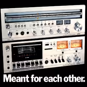 AIWA AX-7500 and AD-6500 'Meant for Each Other' advertisement from 1977